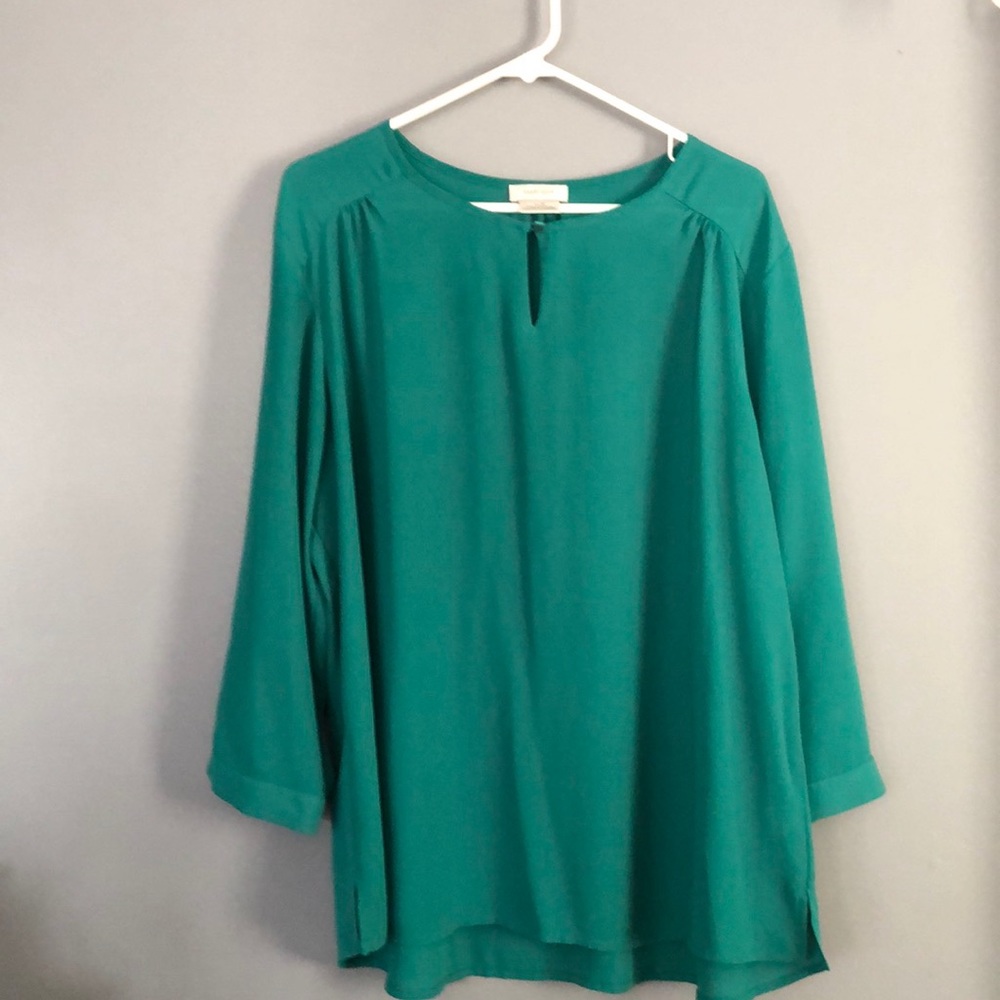 Van Heusen emerald green blouse